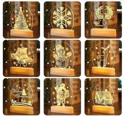 Lampka ledowa z motywem świątecznym. Mix