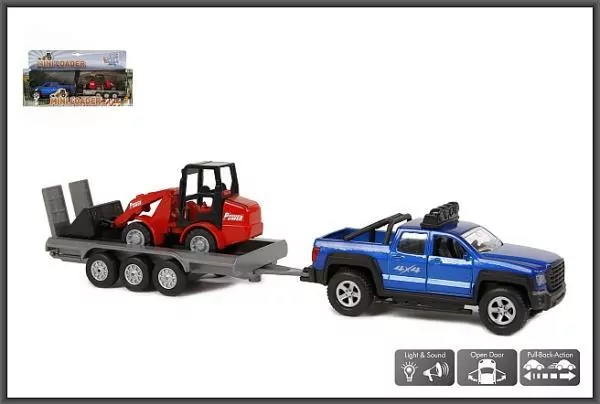 Auto metalowe z przyczepą 30cm - tantis.pl