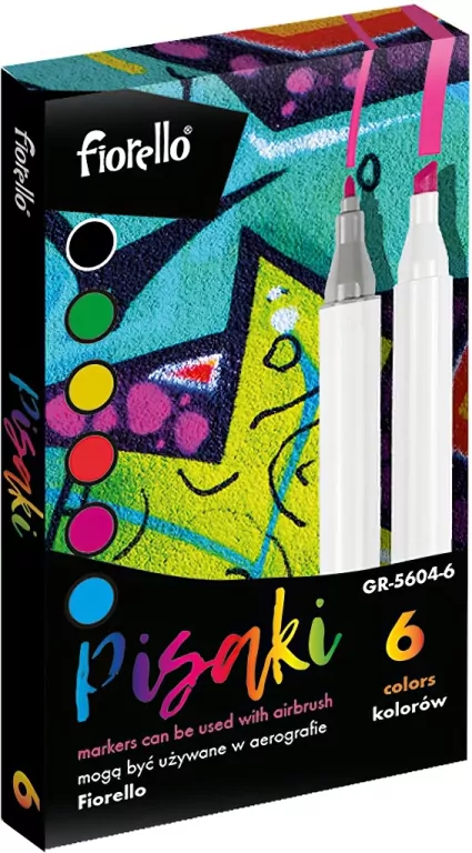 Airbrush markery wymienne 6 kolorów - tantis.pl