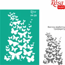 Szablon samoprzylepny wielokrotnego użytku motyle 21x29.7cm