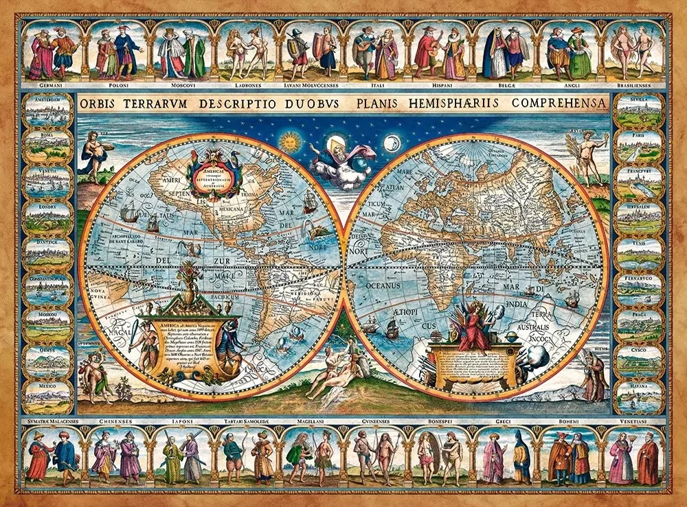 Puzzle 2000. Mapa Świata 1639 - tantis.pl
