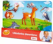 Układanka drewniana z uchwytami. Las - tantis.pl
