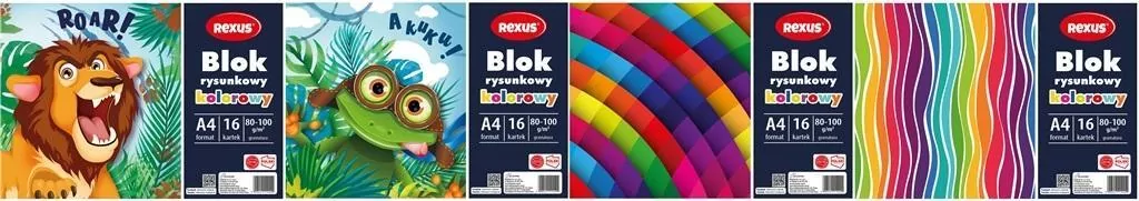 Blok rysunkowy kolorowy. A4/16 kartek. 1 sztuka - tantis.pl
