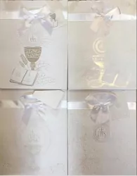 Torebka ozdobna z kokardą. Komunia