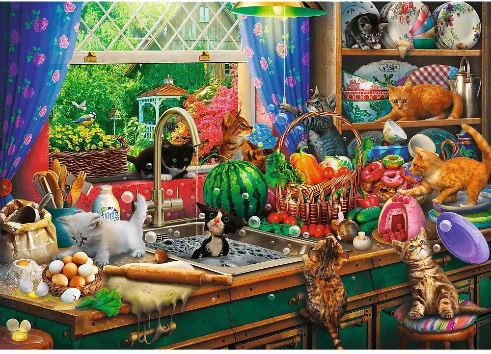 Puzzle 1000. Kociaki rozrabiaki - tantis.pl