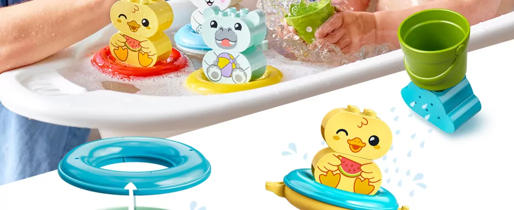 LEGO® DUPLO® Creative Play. Zabawa w kąpieli: pływający pociąg ze zwierzątkami. 10965 - tantis.pl