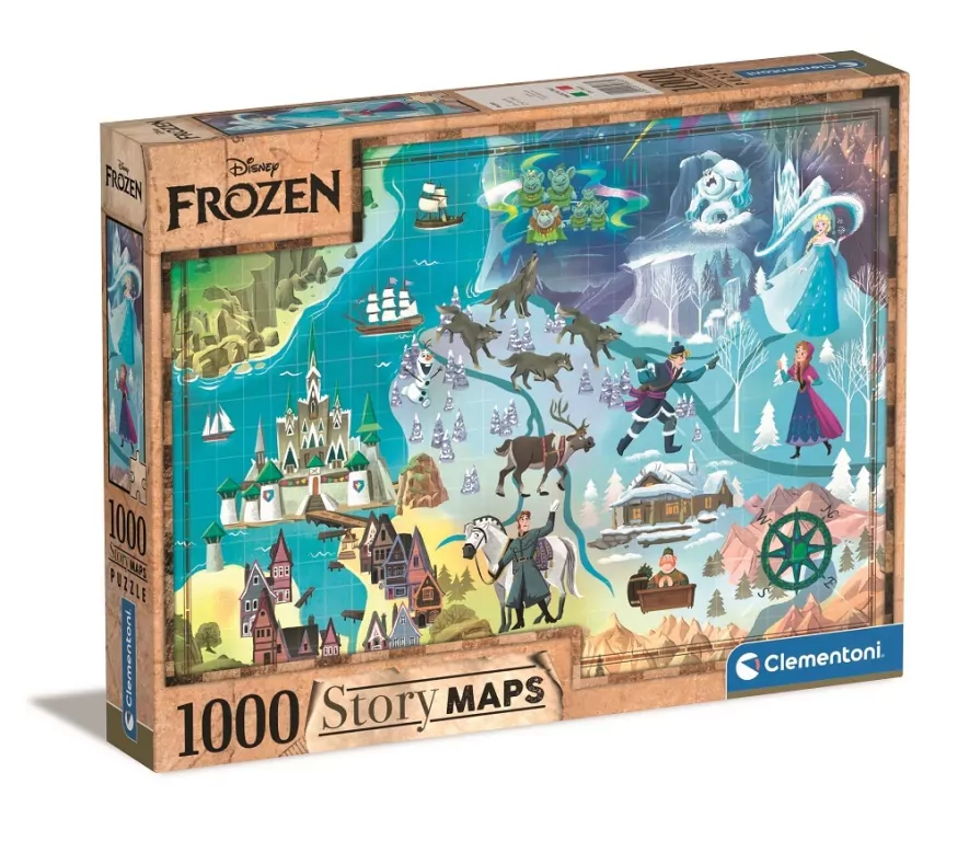 Puzzle 1000 Story Maps Frozen. Kraina Lodu - tantis.pl