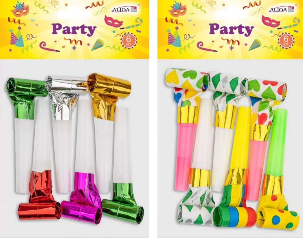 Gwizdek papierowy 6szt - tantis.pl