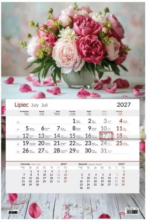 Kalendarz 2027 jednodzielny Bukiet - tantis.pl