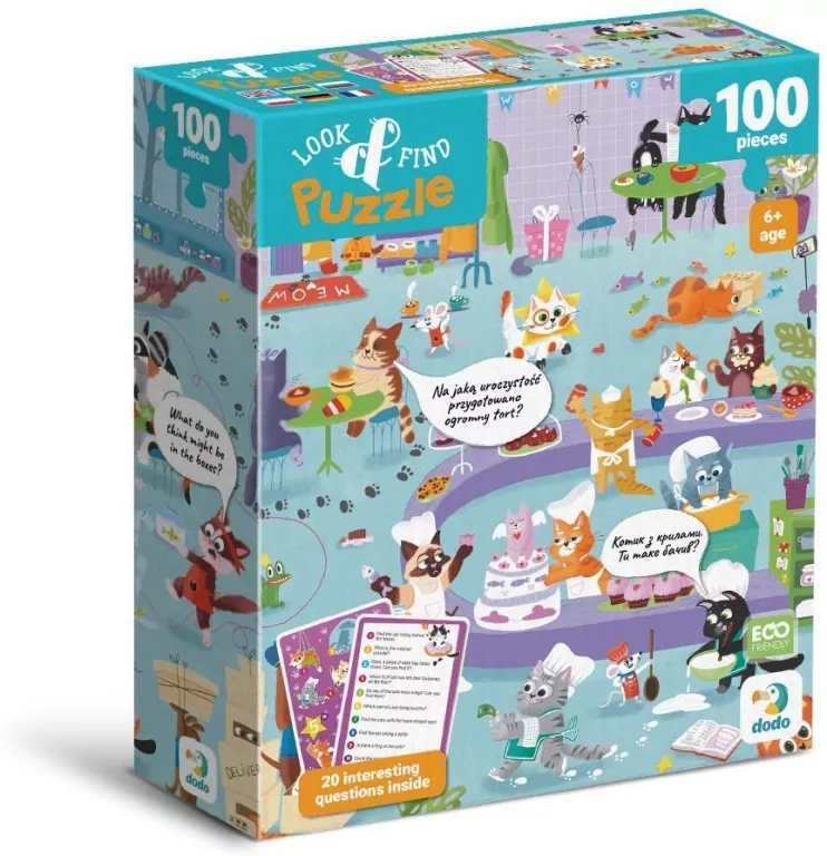 Puzzle 100 Look&Find Kocie kafejka - tantis.pl