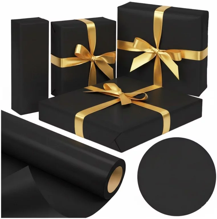 Papier ozdobny czarny X-Strong 57cmx25m - tantis.pl