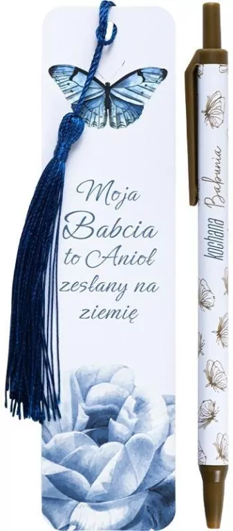 Zestaw na Dzień Babci zakładka i długopis - tantis.pl