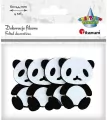 Filcowe pandy 3D 42x60mm biało-czarne 4szt - tantis.pl