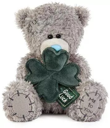 Miś - Good Luck z koniczynką 13cm - tantis.pl
