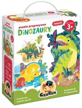 CzuCzu. Puzzle progresywne. 71 Dinozaury - tantis.pl