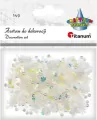 Zestaw perełki cekiny białe, mix - tantis.pl