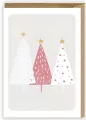 Kartka Boże Narodzenie Pastelowe choinki, eko K071 - tantis.pl