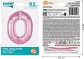 Balon foliowy cyfra 0 jasnoróżowa Smart 92cm - tantis.pl