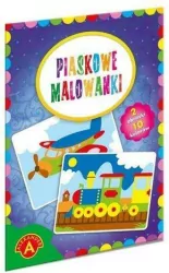 Piaskowe malowanki. Pociąg i samolot