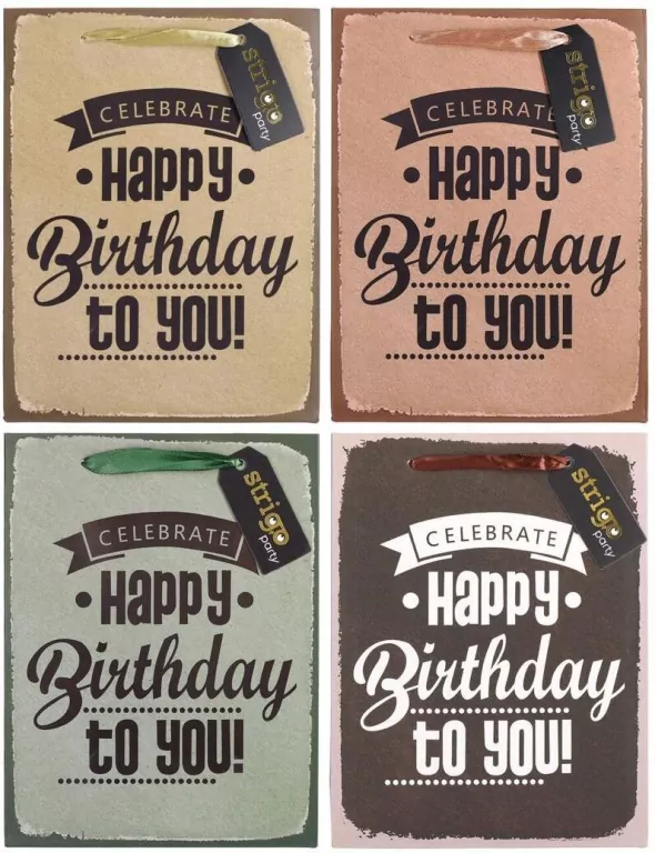 Torba prezentowa Party 18x23x10cm mix STRIGO - tantis.pl