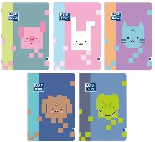 Zeszyt A5/32K linia Zoo Blocks  OXFORD - tantis.pl