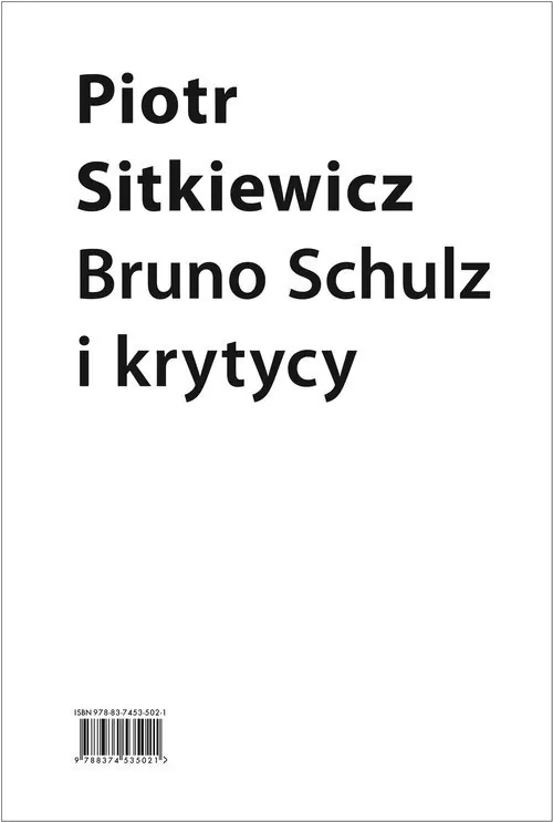 Bruno Schulz i krytycy - tantis.pl