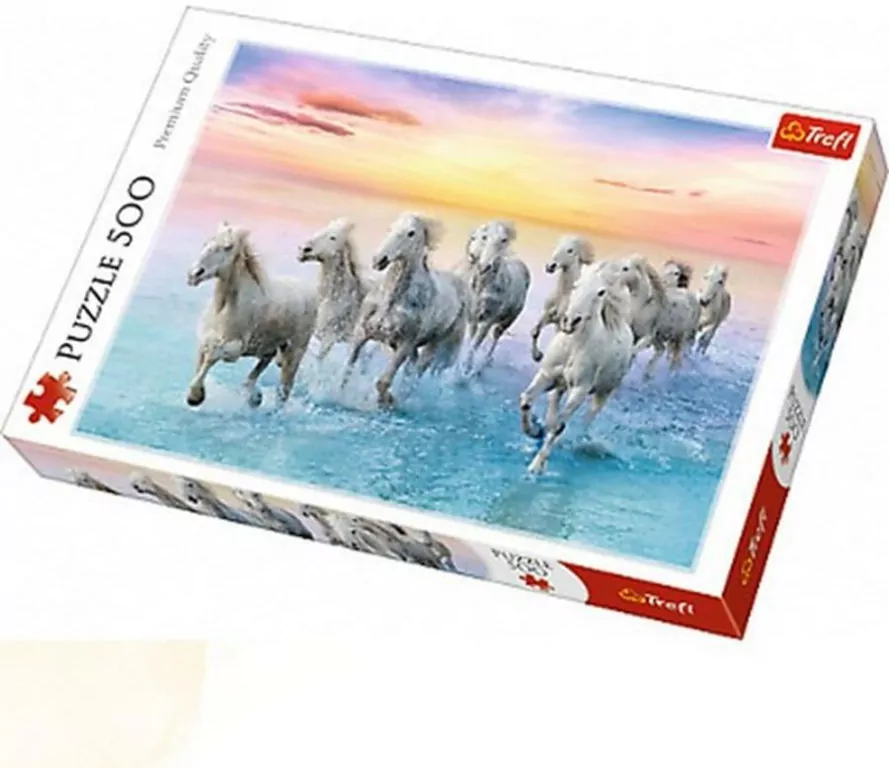 Puzzle 500. Białe konie w galopie 37289 - tantis.pl