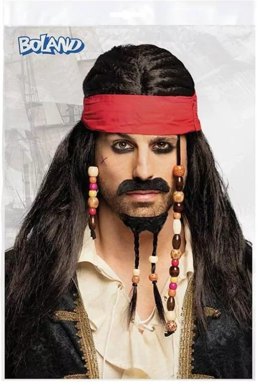 Peruka "Jack Sparrow" czarna - tantis.pl