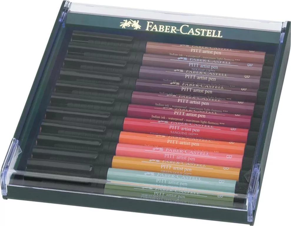 Pisaki. Pitt Artist Pen Brush. 12 kolorów Earth - tantis.pl