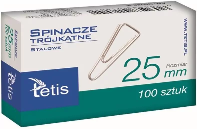 Spinacze trójkątne 25 mm Tetis - tantis.pl