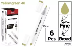 Marker Chromax z 2 końcówk. yellow green 48