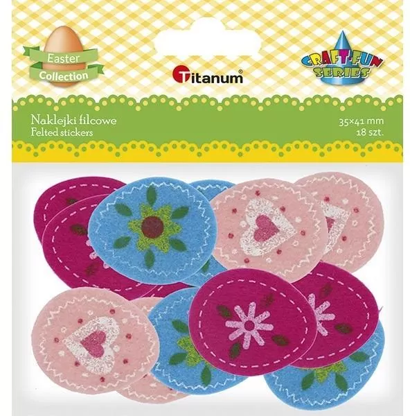 Naklejki filcowe mix 18szt - tantis.pl