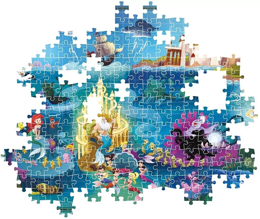 Puzzle 1000. Compact. Maps. Disney. Little Mermaid - tantis.pl