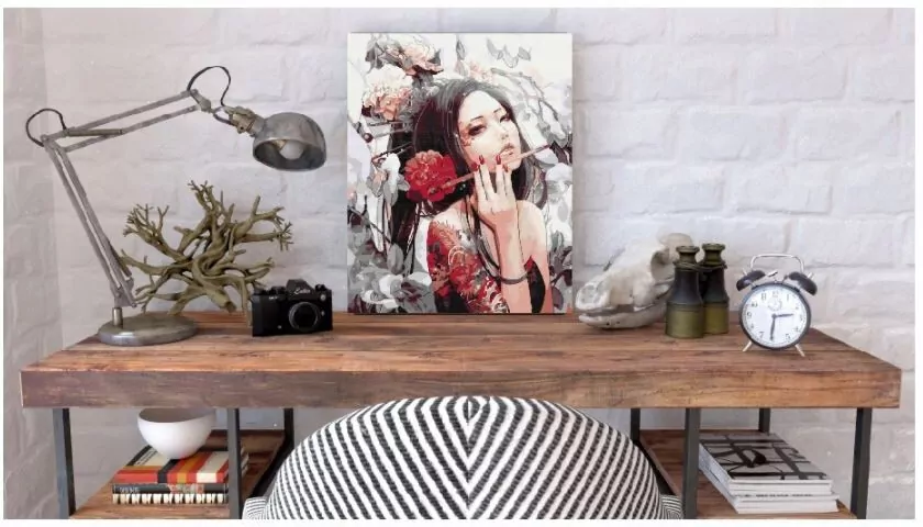 Malowanie po numerach. Dziewczyna z tatuażem - tantis.pl