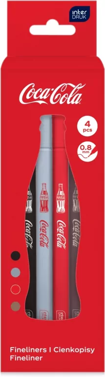 Cienkopisy 0,8mm Coca-Cola 4 kolory - tantis.pl