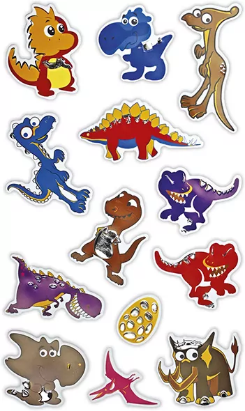 Naklejki foliowe dinozaury, mix - tantis.pl