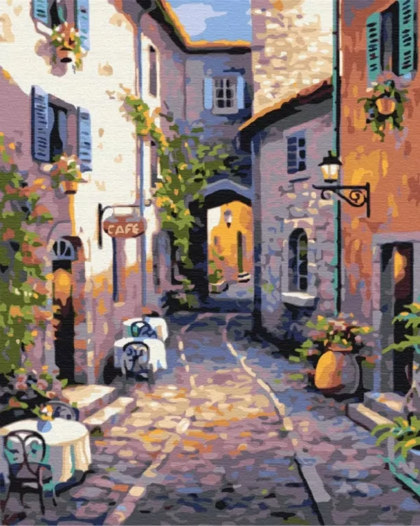 Malowanie po numerach BRUSHME 40x50 cm Cicha Ulica - tantis.pl