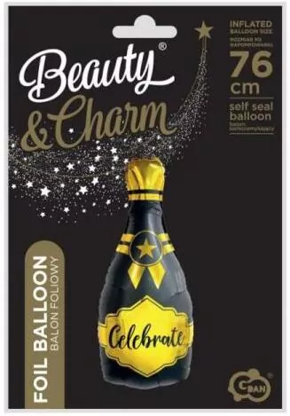 Balon foliowy B&C Szampan Celebrate 35x76cm - tantis.pl
