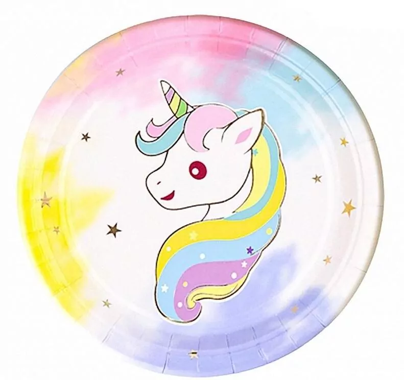Talerz papierowy Unicorn PARTY GO - tantis.pl