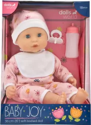 Dolls World Lalka Baby Joy 38cm ubranko różowe