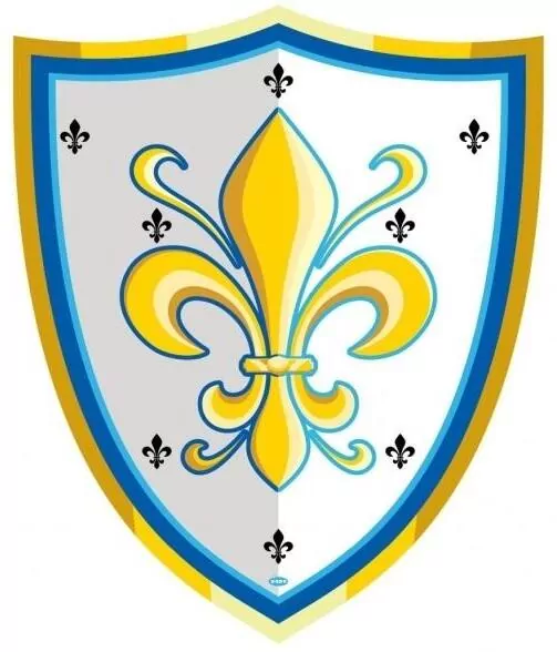 Tarcza rycerska w lilie - tantis.pl