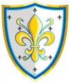 Tarcza rycerska w lilie - tantis.pl