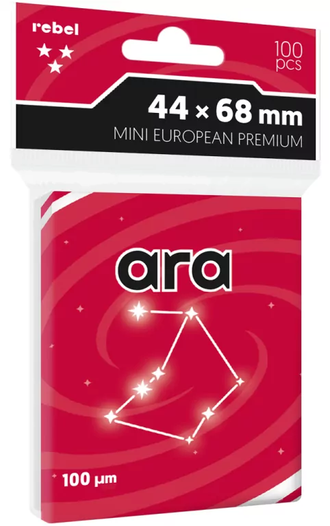 Koszulki na karty Rebel (44x68 mm) Ara Premium, 100 sztuk - tantis.pl