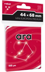 Koszulki na karty Rebel (44x68 mm) Ara Premium, 100 sztuk