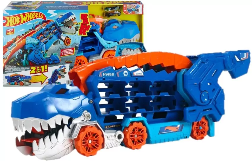 Hot Wheels. City T-Rex Mega Transporter - tantis.pl