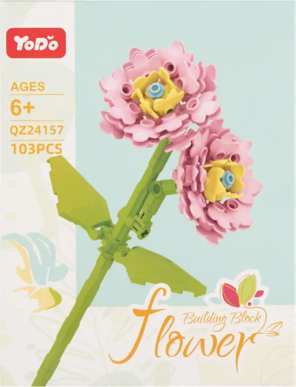 Klocki konstrukcyjne Kwiaty 103 elementy - tantis.pl