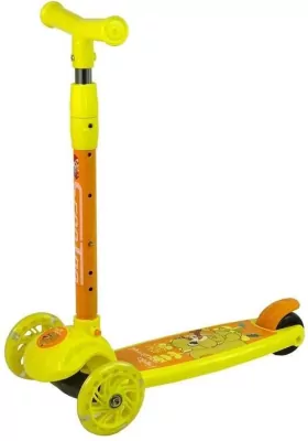 Hulajnoga balans. trójkołowa świecąca żółta