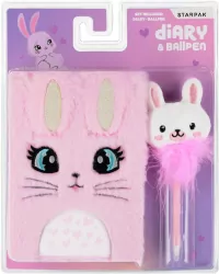 Pamiętnik pluszowy Królik z kłódką + długopis