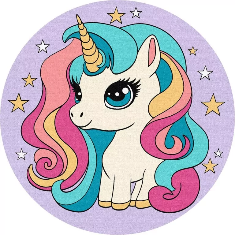 Malowanie po numerach. Niezrównany jednorożec19cm - tantis.pl