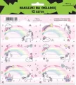Naklejki na zeszyty - Unicorn Tęcza (12szt) - tantis.pl